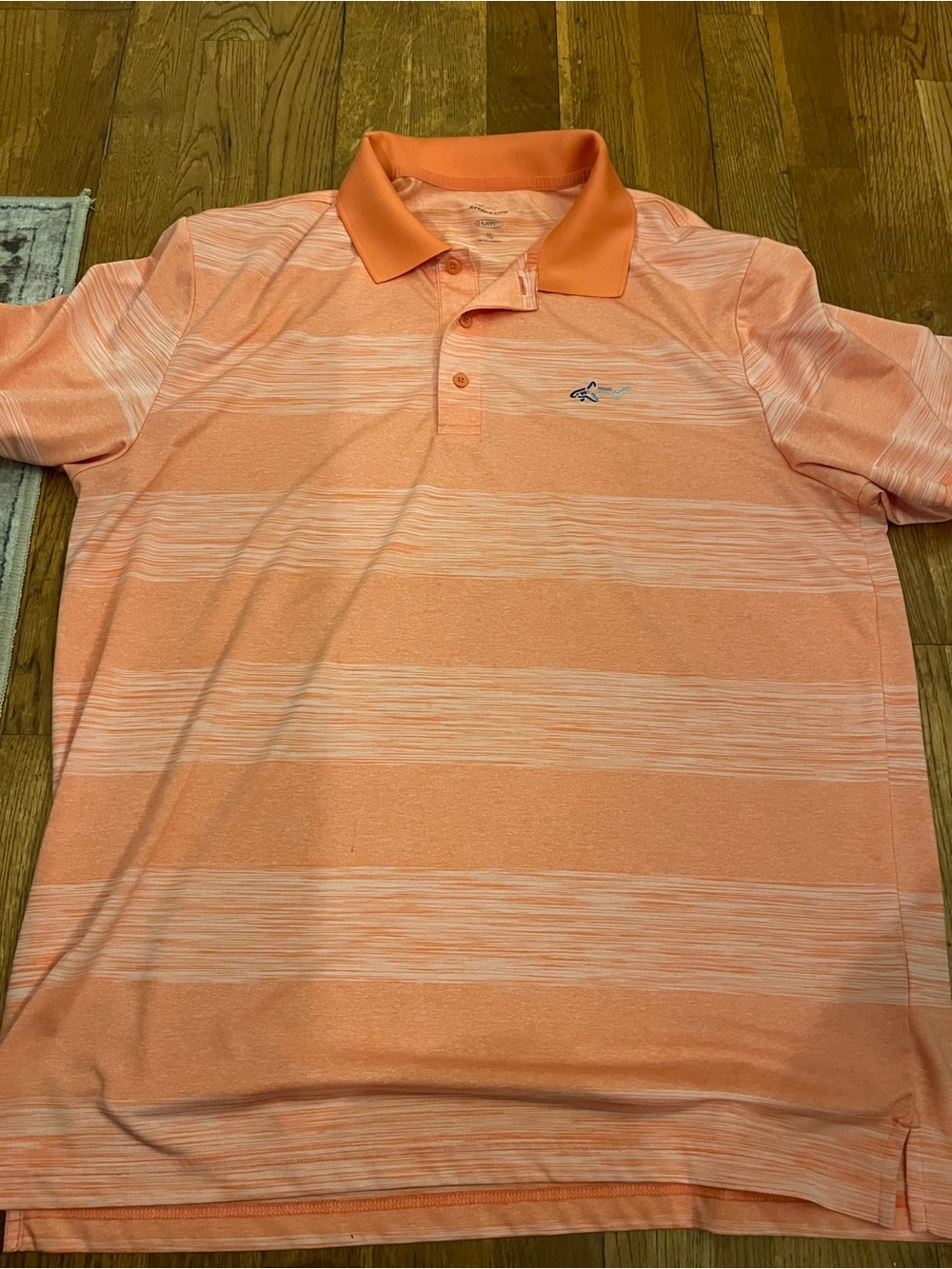 Source Unknown Men's Polo Shirt - Coral Peach Stripe